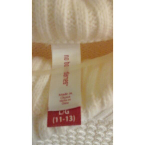 Y2K No Boundaries sweater, junior girls sz 11-13, short sleeve, Ivory, High Neck - Picture 3 of 4